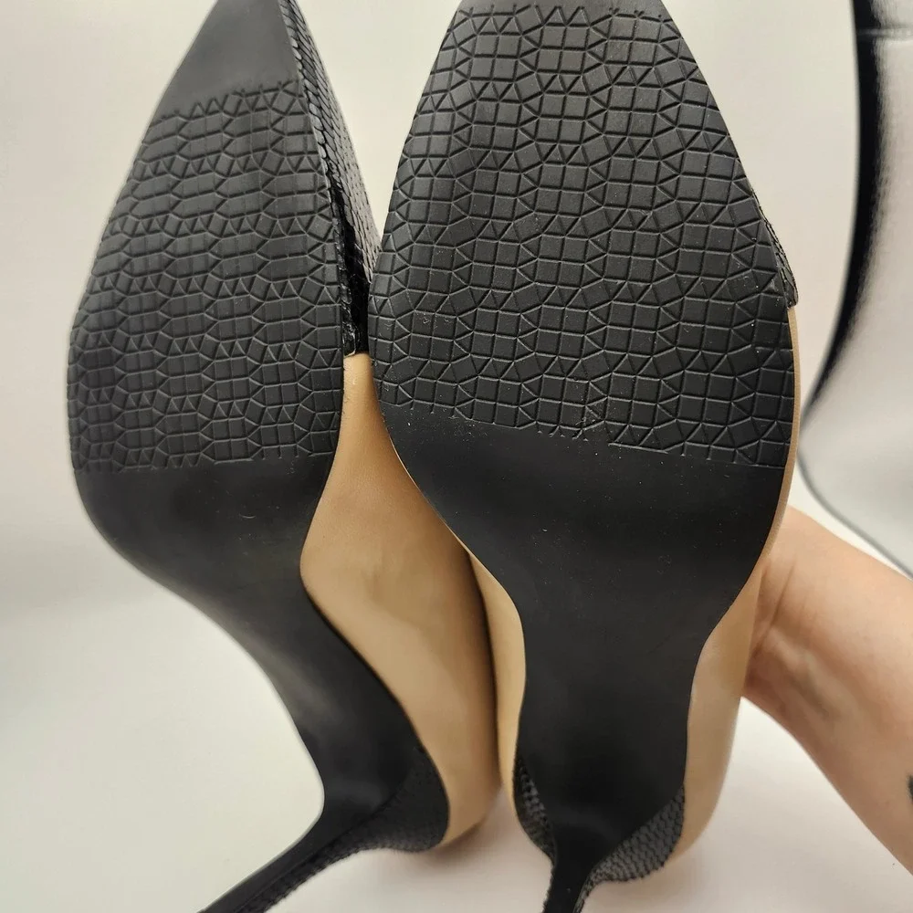 Levity Women's Beige Black Snake Print Stiletto Heel‎ Pumps Shoes Size 11M